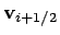 $\displaystyle {\bf v}_{i+1/2}$