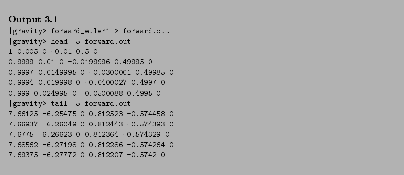 \begin{Output}
\small\verbatiminput{chap3/forward.output} \end{Output}