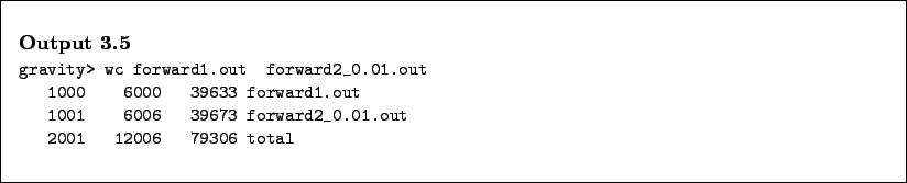 \begin{Output}
\small\verbatiminput{chap3/wc.output} \end{Output}