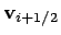 $\displaystyle {\bf v}_{i+1/2}$