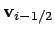 $\displaystyle {\bf v}_{i-1/2}$
