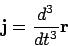 \begin{displaymath}
{\bf j}= \frac{d^3}{dt^3} {\bf r}
\end{displaymath}