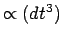 $\propto(dt^3)$