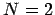 $N=2$